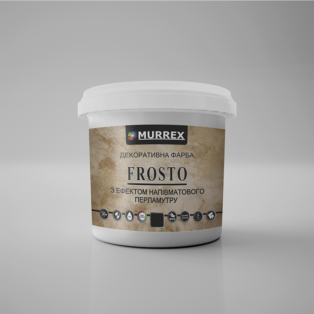 FROSTO - декоративна фарба з ефектом напівматового перламутру 1 FROSTO - декоративна фарба з ефектом напівматового перламутру