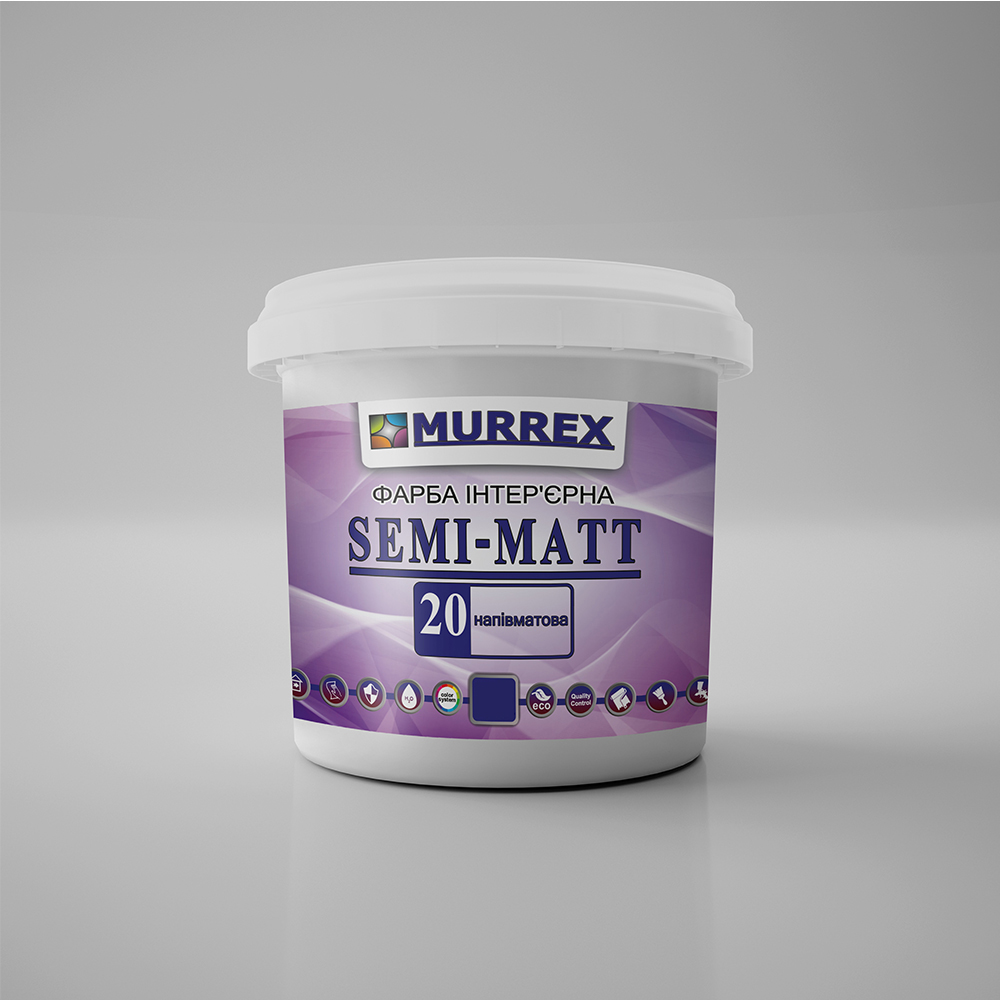 SEMI MATT 20 - акрилова напівматова фарба, особливо стійка до миття 1 SEMI MATT 20 - акрилова напівматова фарба, особливо стійка до миття
